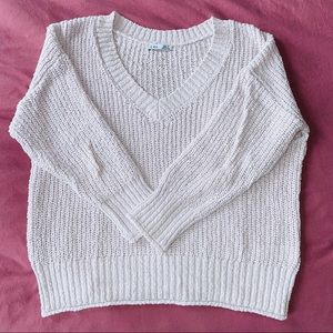 Lilac Chunky V neck Sweater